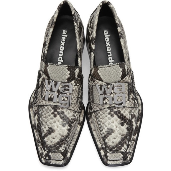 Alexander Wang leather snakeskin print loafers - 37 - Picture 13 of 15